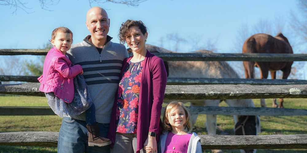 Owners, Anthony and Nicole Piazza with daughters, Zinnia & Talulla